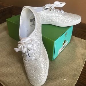 Size 9 Silver Kate Spade Keds